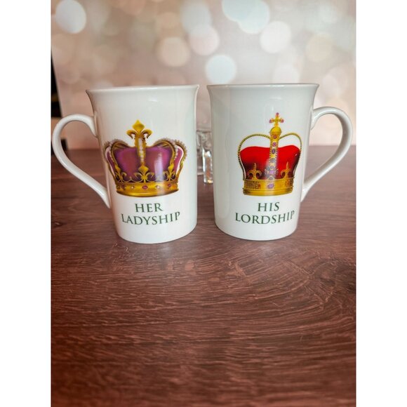 Set of 2 His Lordship & Her Ladyship Fine China Mugs – Lesser & Pavey 2015 – Eng - Picture 3 of 8